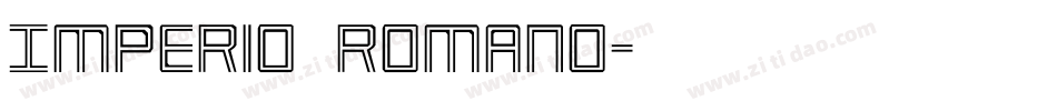 Imperio Romano字体转换